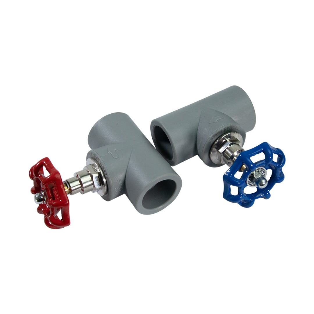 Llave de paso ppr beta 75 mm (manilla roja)